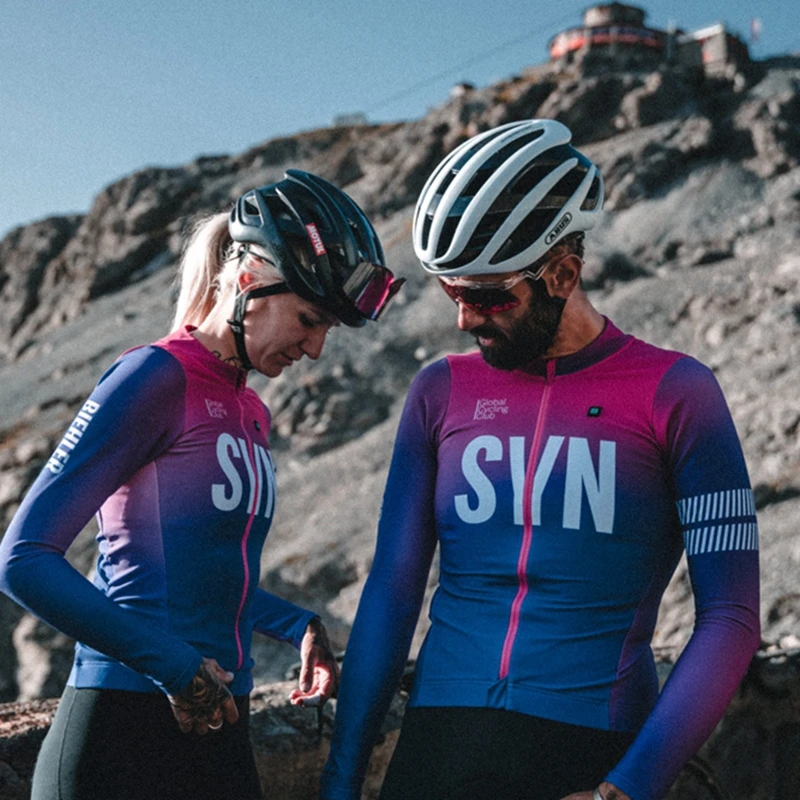 Spring Summer AERO Long sleeved cycling Jersey with good elasticity quick drying Anti-UV MTB Bicycle Clothing