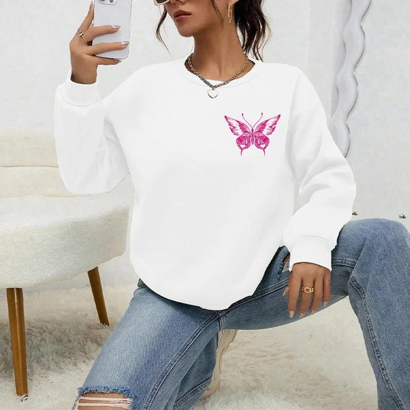 Outdoors Jogging Quality Hot Sales Pullover Fashion Autumn Winter Sports Comfort Casual Women's Sweatshirts Printing O-Neck Tops